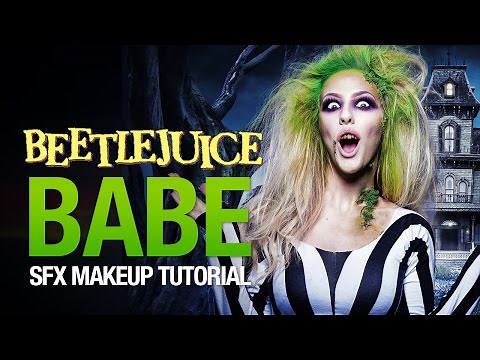 Beetlejuice babe halloween makeup tutorial