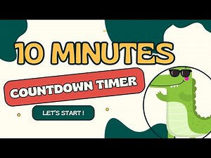 CROCODILE COUNTDOWN ! 10:00 🐊 timer from 10 minutes to zero in minutes and seconds / 600"' - 0