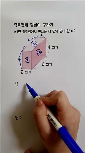 초6 필수문제(직육면체,겉넓이) | 학부모를 위한 문제 풀이