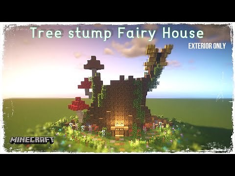 Minecraft Speed build : Tree Stump Fairy House