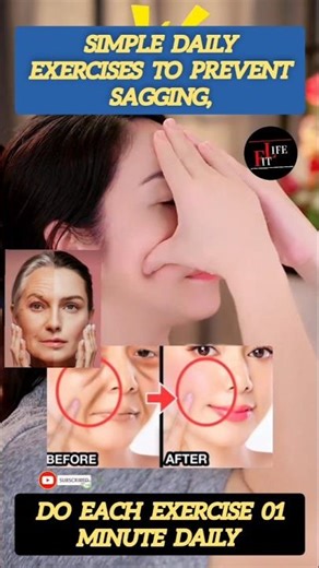 Simple Daily Exercises To Prevent Sagging | Korean Facial Yoga 😱 #yoga #eyes #skincare #face #shorts