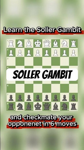 Learn the Soller Gambit and Checkmate Your Opponent in 6 Moves #chess #sollergambit #checkmate #trap