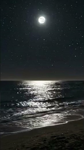Night Beach Sounds 🌊 4K Ocean Waves for Calm & Meditation