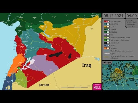 Map of 2024 Syrian opposition offensives and their aftermath