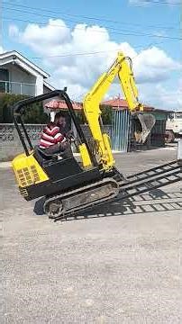 Loading mini digger on the truck.
