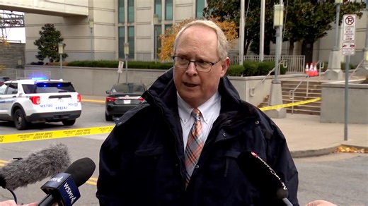 SHOOTING OUTSIDE COURTHOUSE: An investigation is underway after a shooting was reported outside the Davidson County Criminal Court building in downtown Nashville Monday morning. A woman was grazed by a bullet. According to MNPD, this happened while traffic was backed up near the courthouse. https://tinyurl.com/54vj4m4r | WKRN Nickelle Smith