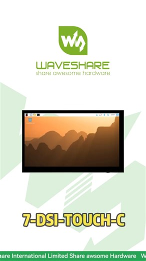 7-DSI-TOUCH-C,7" IPS Display, 1024x600 Resolution,5-Point Capacitive Touch,#waveshare #raspberrypi