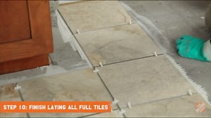 Installing Ceramic & Porcelain Floor Tile - Step 10: Finish Laying Tiles