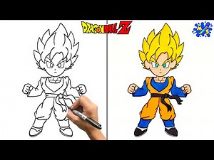 Goten Super Saiyan Drawing || How to Draw Goten Super Saiyan Easy || Dragon Ball Z