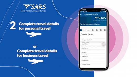 With the new online South African Traveller Declaration System, you’re always a step ahead. You can now declare your goods or currency online before travelling into or out of SA via King Shaka International Airport. More information: https://www.sars.gov.za/travellerdeclaration/ @AirportsCompanySA | South African Revenue Service (SARS)