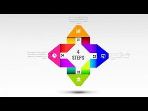 Create 4 Colorful steps Infographic Slide Design in PowerPoint