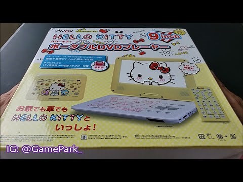 WOW! Hello Kitty Portable DVD Player UNBOXING! New from Japan! AVOX ADP-9030MKTY-Y