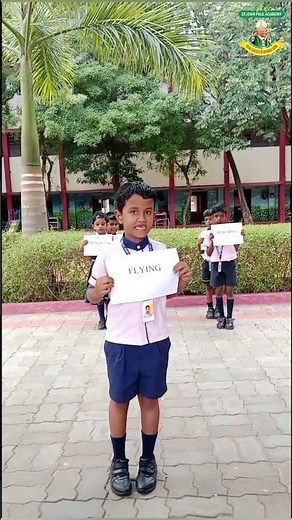 "Naming words meet action words,Turning grammar into play,Our Class II kids learn the fun way!"