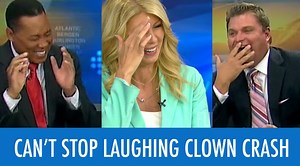 Try Not To Laugh As News Anchors Report A Clown Car Crash Featuring Dimples The Clown