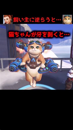 飼い主のブリギッテにジェットパックキャットが牙を剥くと…#Shorts#オーバーウォッチ