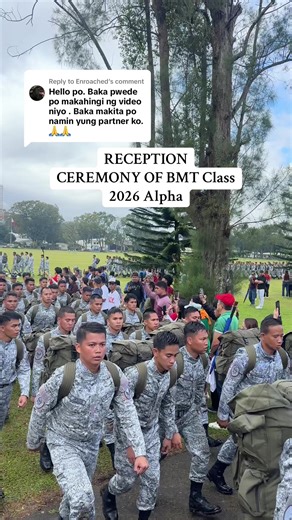 Reception Ceremony for BMT Class 2026 Alpha