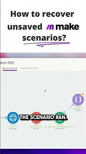 How to Recover an Unsaved Scenario in Make.com?