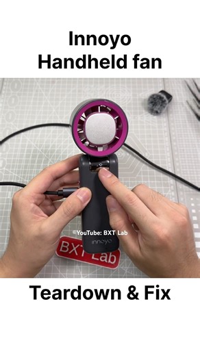 Innoyo handheld fan teardown & fix #quatcamtay #handheldfan #teardown