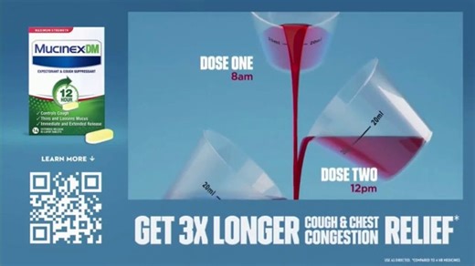 Mucinex DM TV Spot, '12 Hours of Cough & Congestion Relief'