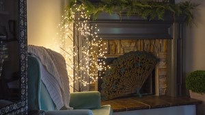 Wintergreen Lighting 6 Ft Black Fairy Light Tree, Warm White LED Lights Indoor Home Decor