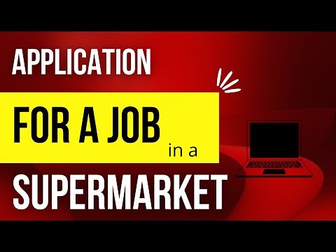 How to Write An Application for a Job in a Supermarket | job application letter |