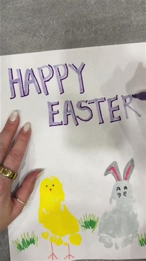 The only Easter gift mom and grandma really want 🫶🏻 #easter #painting #craft #baby #diy