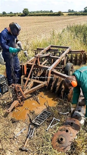 From Rust to Field-Ready: Disc Harrow Full Restoration Timelapse 🚜🔧 #Luckygameplay