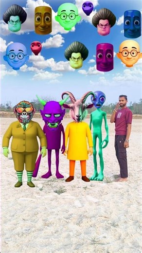 💥🚀Scary Teacher 3D, Dancing sahur and patlu , Dancing alien & Me Correct Head Matching #shorts#funny