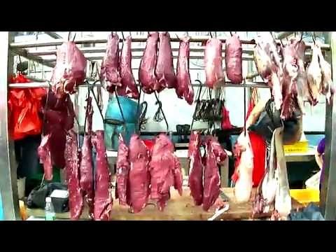 Chinese Meat, Live animals, Snakes and Steaks Wet Market.