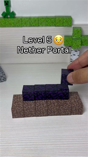 Nether Portal with MAGNETIC Minecraft BLOCKS!!!🧲