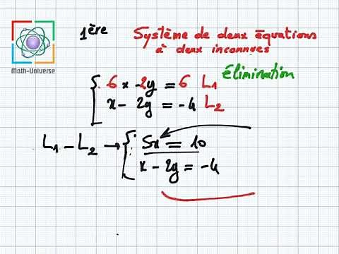 système de deux équations à deux inconnues (1ère année )