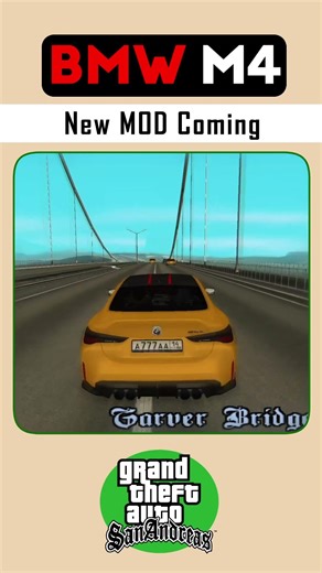 BMW M4 Competition In Yellow Mod For GTA San Andreas Coming Soon 👌👌👌 #gta #shorts #gtasanandreas