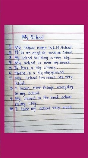 My School Essay Writing || Ten Points Essay on My School in English || English Essay on My School ||