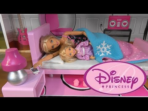 Barbie vs. Princess Cinderella Morning Routine Story with Barbie Sparkle Mansion, Cinderella Castle