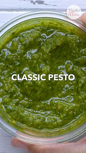 7.6K views · 35 reactions | The best way to celebrate fresh basil is to turn it into pesto! Get the full recipe here: https://trib.al/uTTX8qz | Taste of Home | Facebook