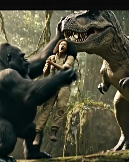 Jungle Chaos! King Kong vs Dinosaur 🦍🦖 #EpicBattle#shorts