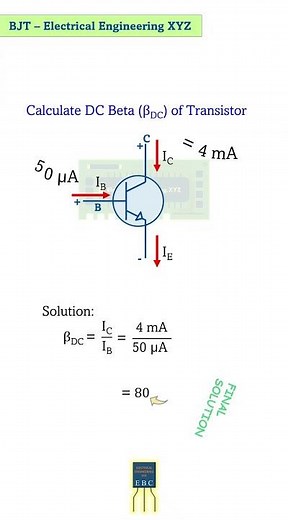 How to Calculate Beta DC in Transistor from IC and IB in Seconds