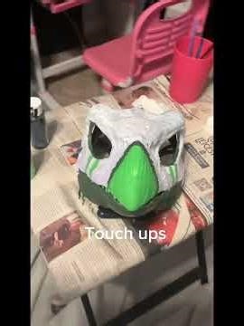 Make my Dino mask with me pt:2 #furry #dinomask #painting #hazbinhotel