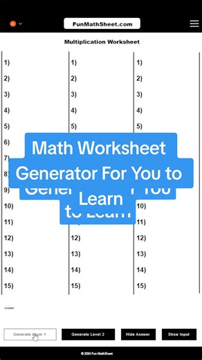 Math Worksheet Generator: Learn Mathematics Easily