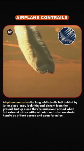 Contrails: Bigger Than They Look From the Ground . #shortsfeed #factshorts #amazingfacts #didyouknow