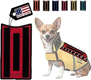 HawkShield Pad for CoyoteVest or SpikeVest, Dog Harness Vest, Protective Dog Vest Harness Add-On to Shield Your Pet from Birds of Prey, Raptor, Hawk, Coyote & Animal Attacks-(X-Small, Red)