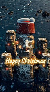 Merry Christmas Chile 🗿🎅🎄☃️ #merrychristmas #navidad #feliznavidad #chile #navidadenchile | Chile Art & Architecture