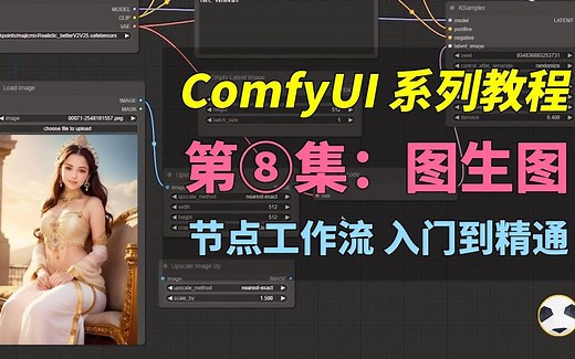 ComfyUI 图生图 局部重绘 controlnet控制节点搭建详解 如何在comfyUI中进行图生图和inpainting操作 以及控制出图尺寸