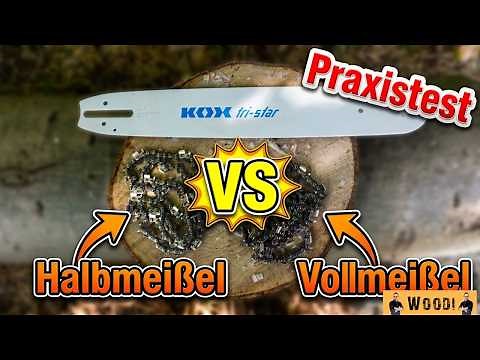 Semi-chisel vs. full chisel: Which chainsaw chain cuts faster? The ultimate practical test!