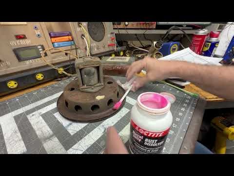 Pt 14 Tube Radio Repair. Painting the Chassis and De-rusting the Speaker