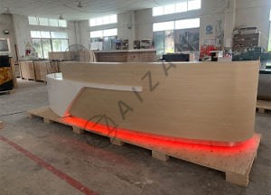 [Hot Item] Modern White Nurse Station Wooden Reception Desk Counter for Hospital