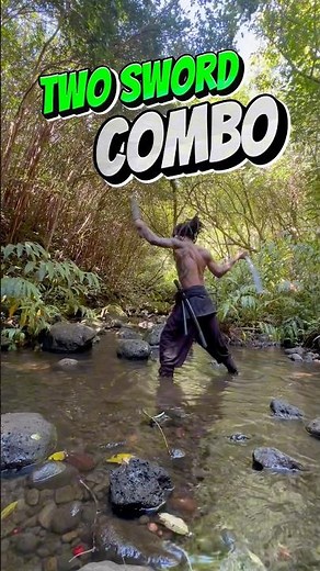 3 Step TWO SWORD Combo ⚔️ #tutorial #katana #wakizashi #zoro