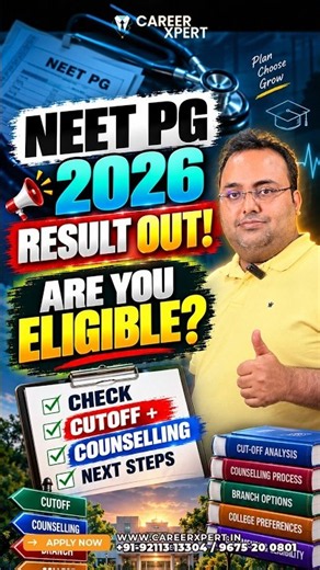 NEET PG Result 2026 OUT: Are You Eligible? Check Cutoff, Rank & Counselling Process.
