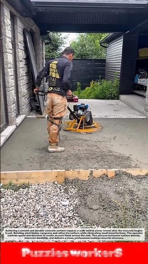 Power Trowel Magic! Perfect Concrete Finishing for a Smooth Driveway