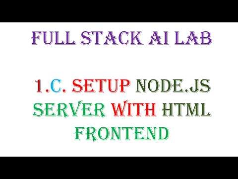 1 C Setup Node js Server with HTL Frontend | Full Stack Development | K.C.Dhanunjay Infosys
